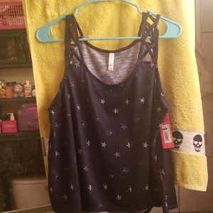 Navy blue star tank top 💙